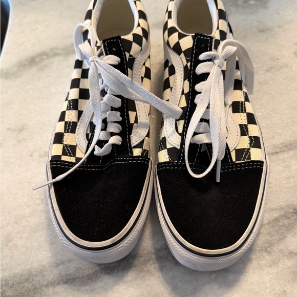 Vans Shoes - Vans Low-Top Black and White Checker Sneakers